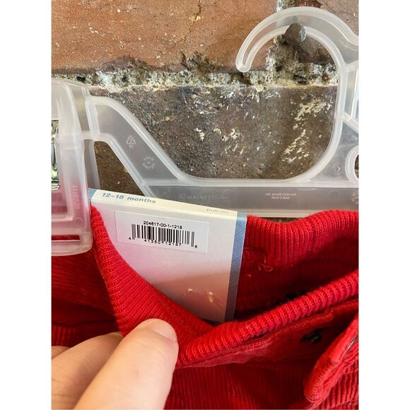 babyGAP Red Corduroy Pull-on Pants Baby/Toddler Size 12-18 Months NWT - Picture 4 of 9